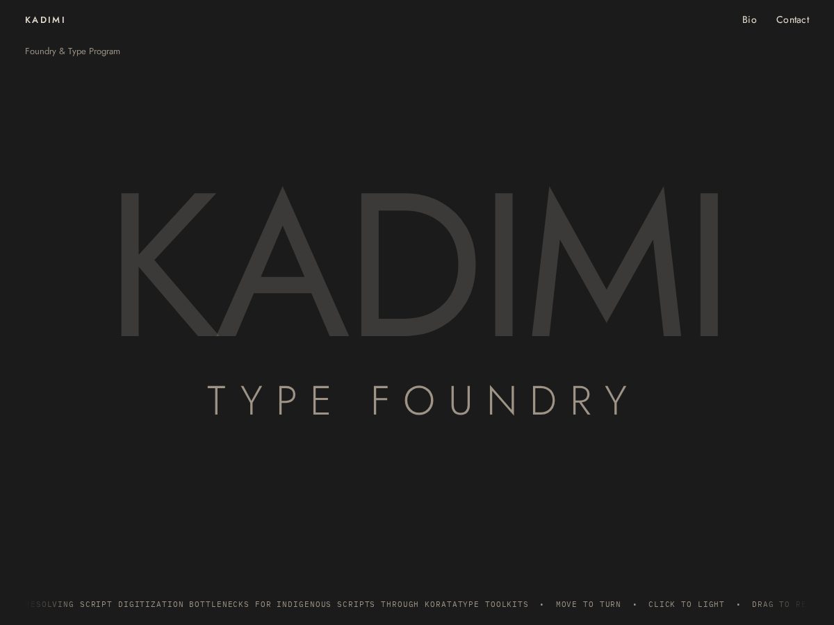 Landing-page snapshot of kadimi.xyz