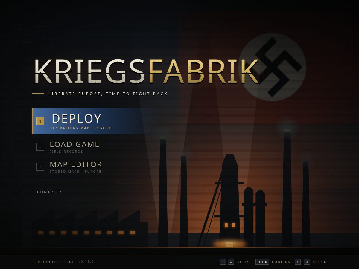 Landing-page snapshot of kriegsfabrik.com