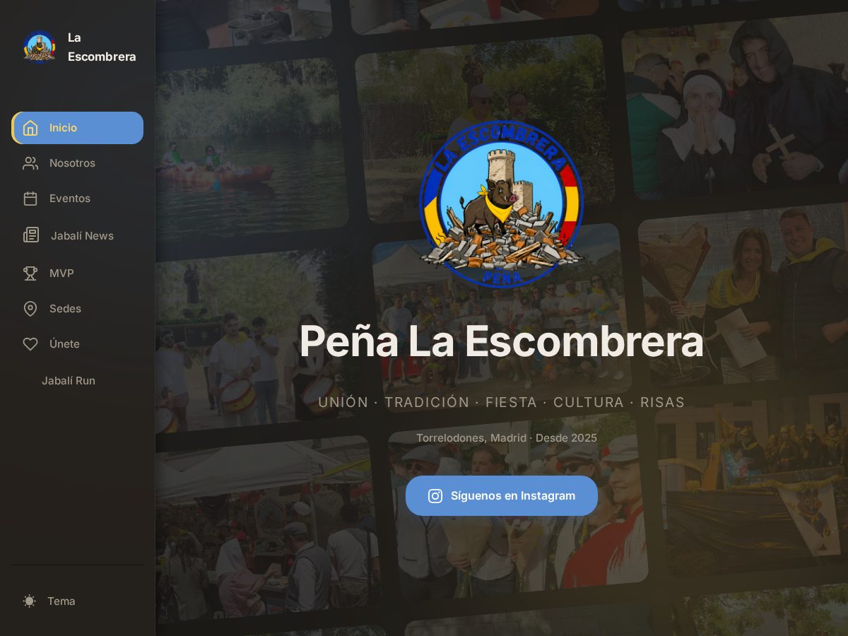 Landing-page snapshot of laescombrera.com