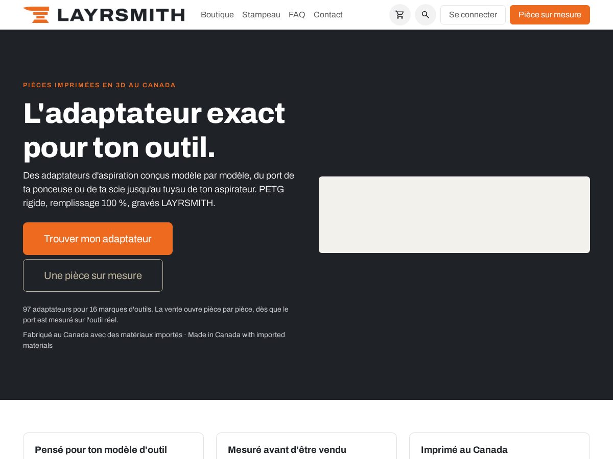 Landing-page snapshot of layrsmith.com