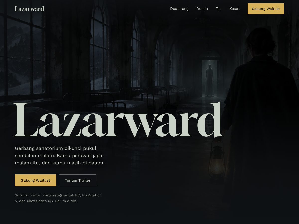 Landing-page snapshot of lazarward.com