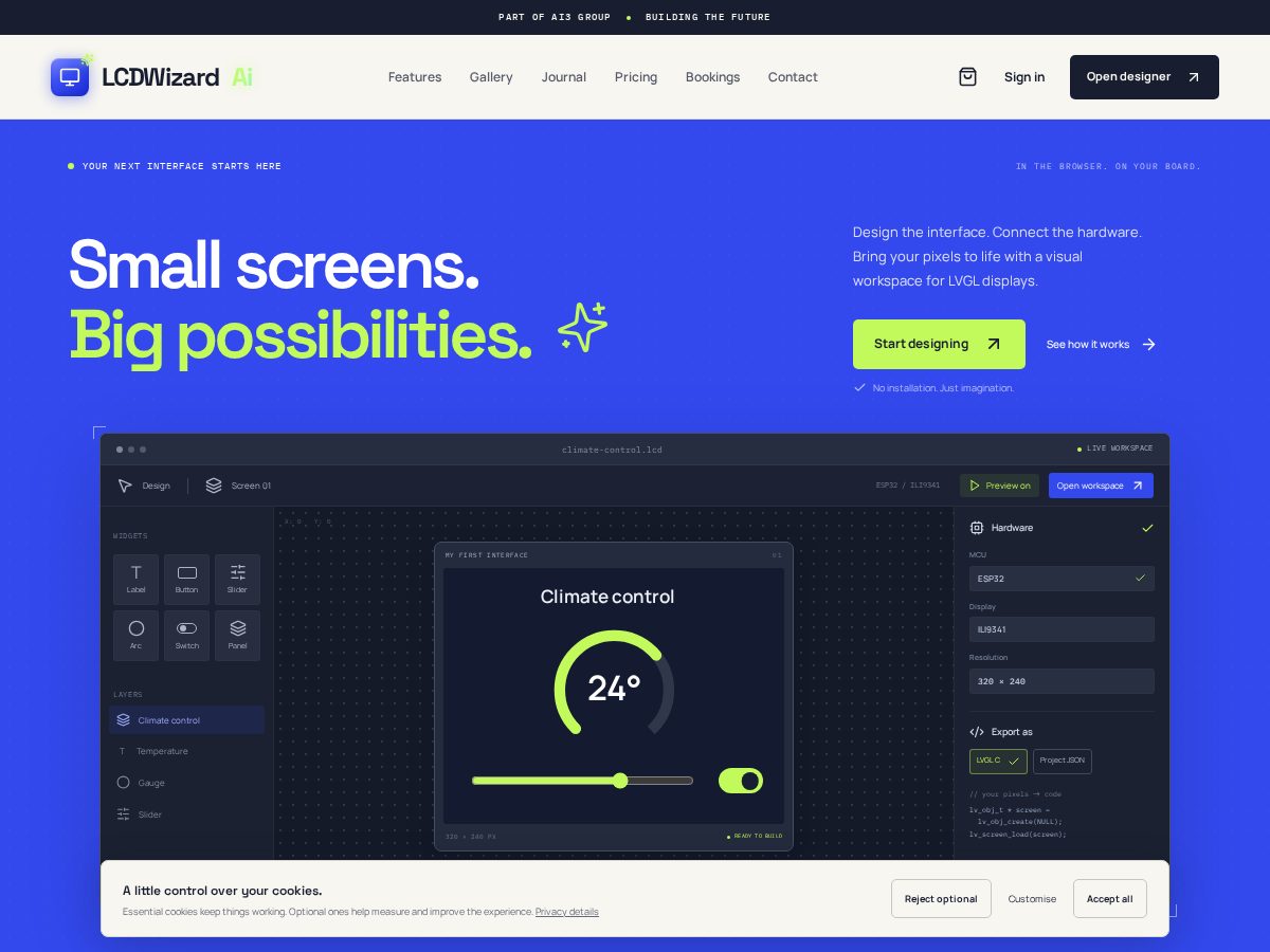 Landing-page snapshot of lcdwizardai.store