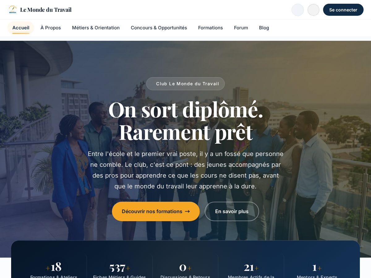Landing-page snapshot of lemondedutravail.org