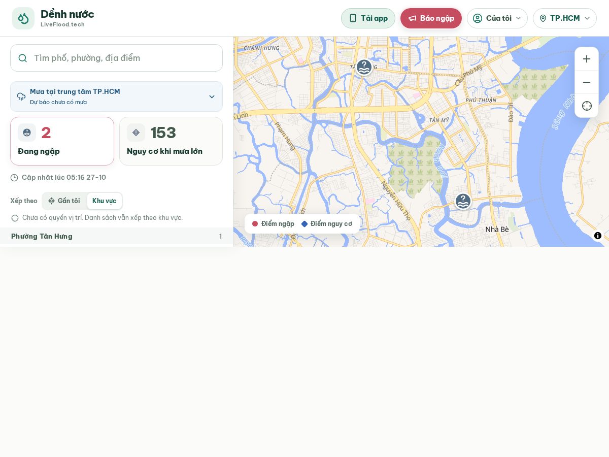 Landing-page snapshot of liveflood.tech