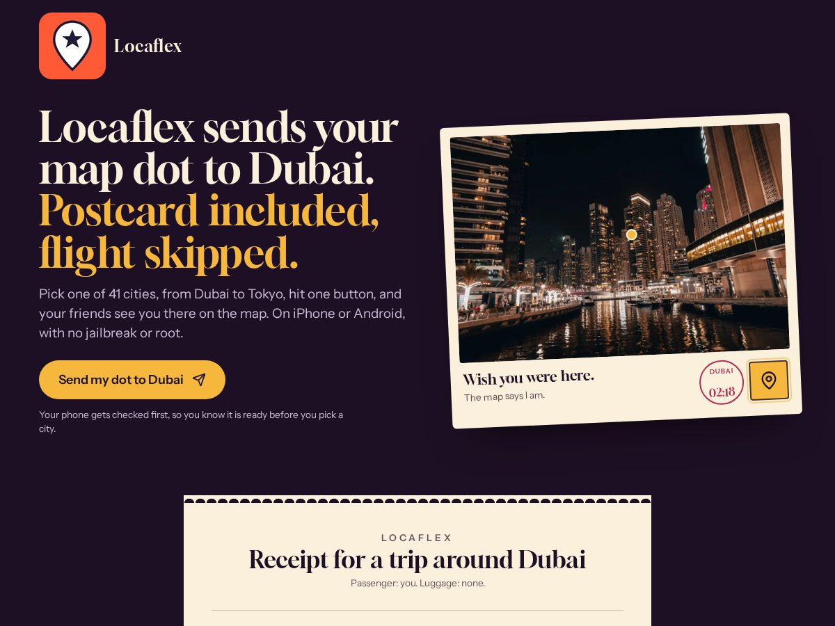 Landing-page snapshot of locaflex.org