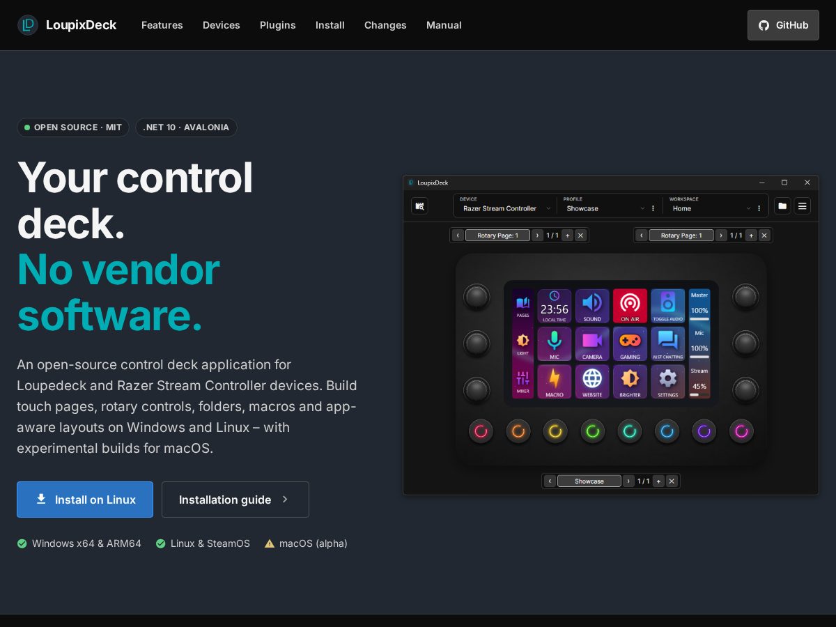 Landing-page snapshot of loupixdeck.com