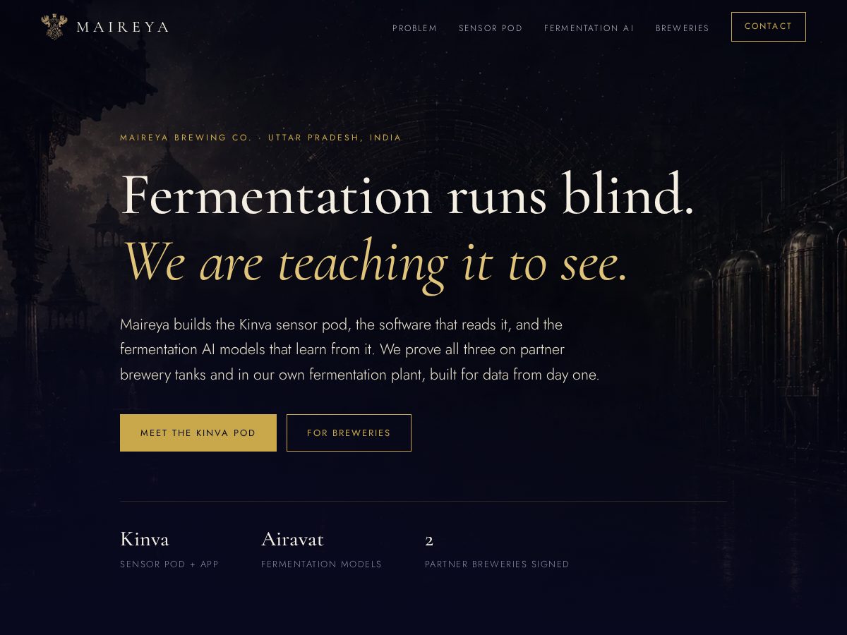 Landing-page snapshot of maireya.online