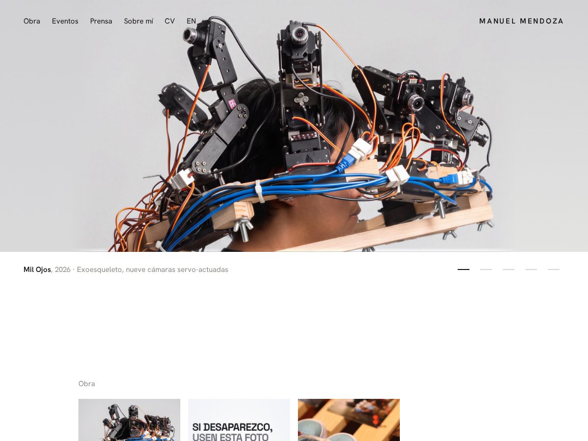 Landing-page snapshot of manuelmendoza.art
