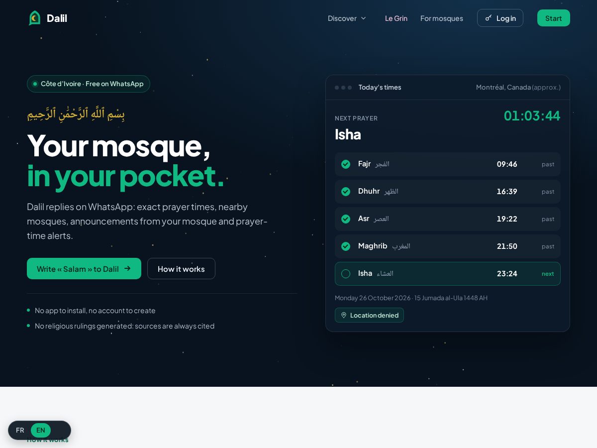 Landing-page snapshot of mondalil.com
