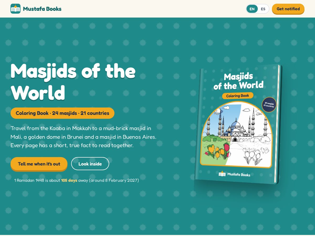 Landing-page snapshot of mustafabookshop.com