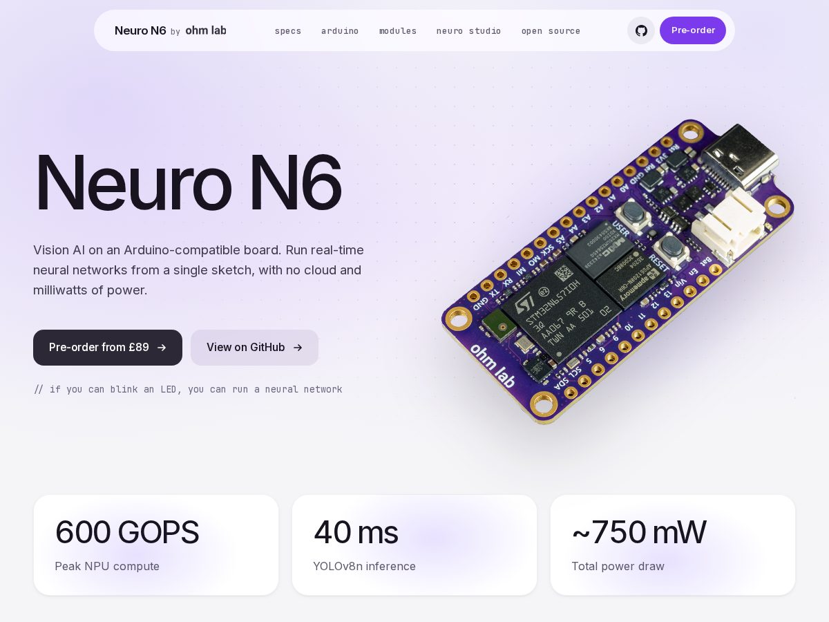 Landing-page snapshot of neuron6.com