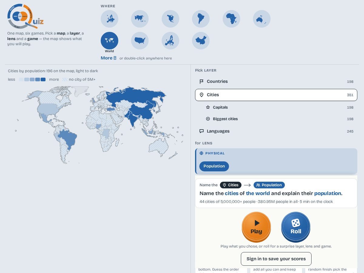 Landing-page snapshot of npcquiz.com