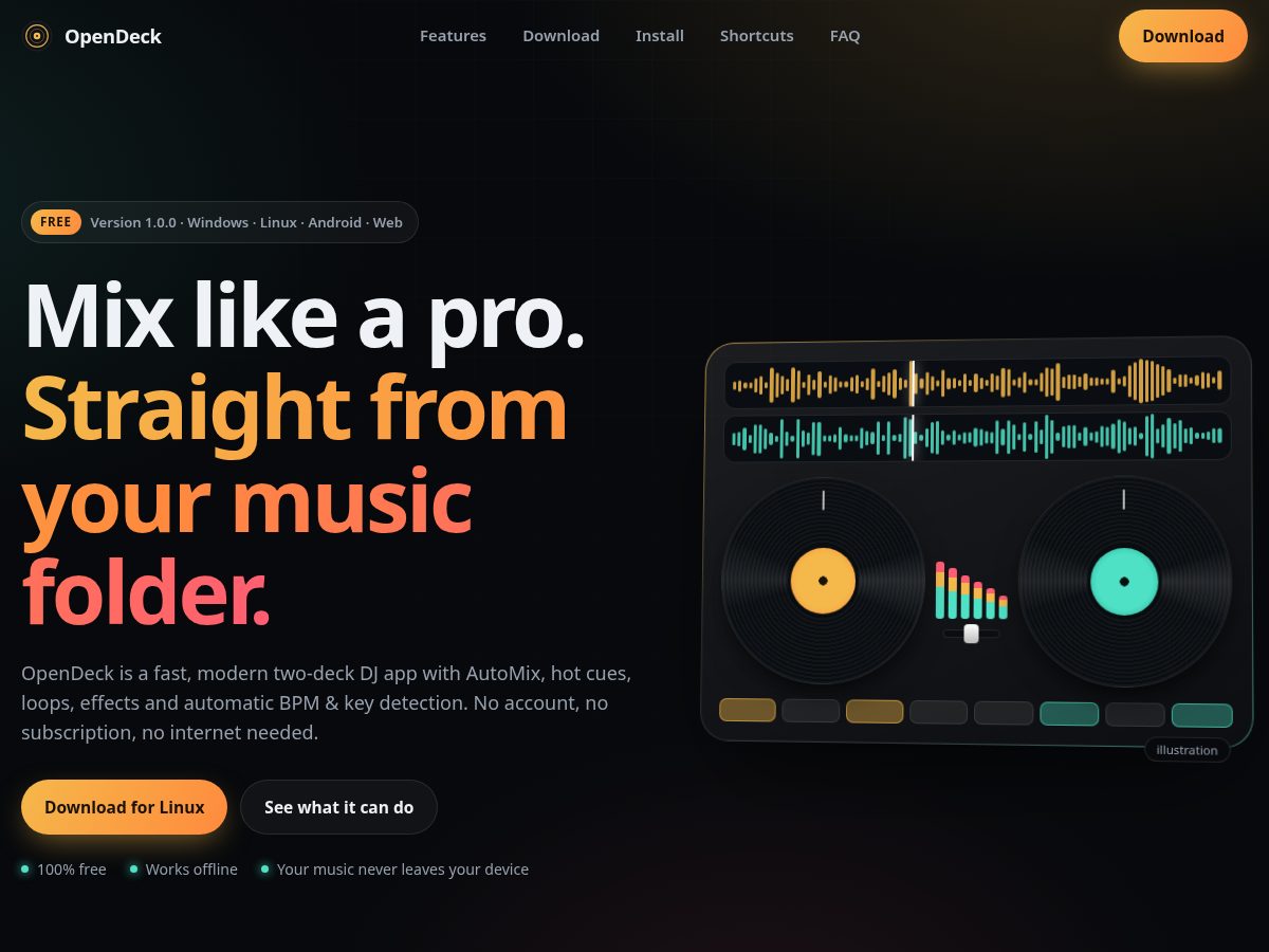 Landing-page snapshot of open-deck.top