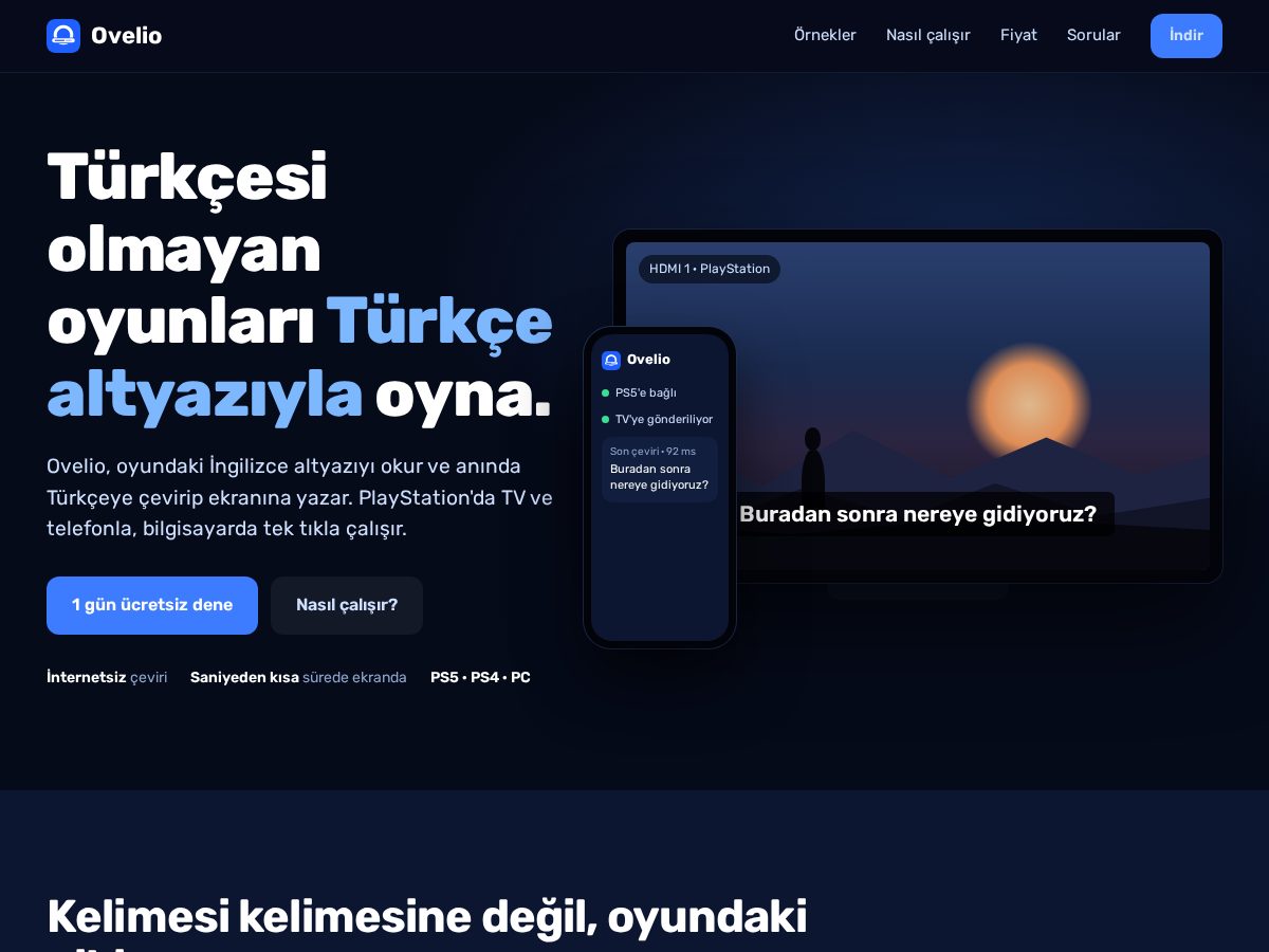 Landing-page snapshot of ovelioapp.com