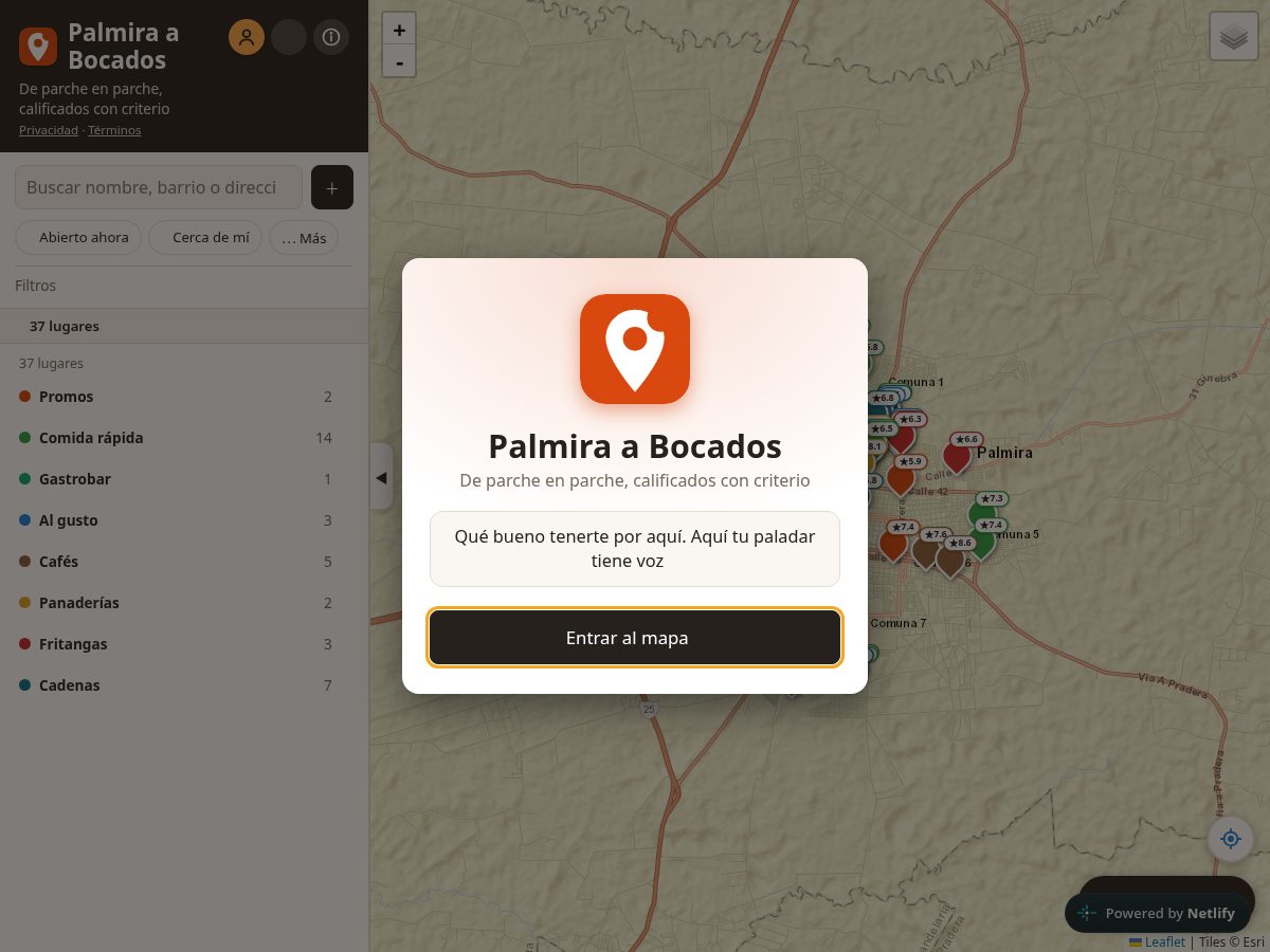 Landing-page snapshot of palmiraabocados.com