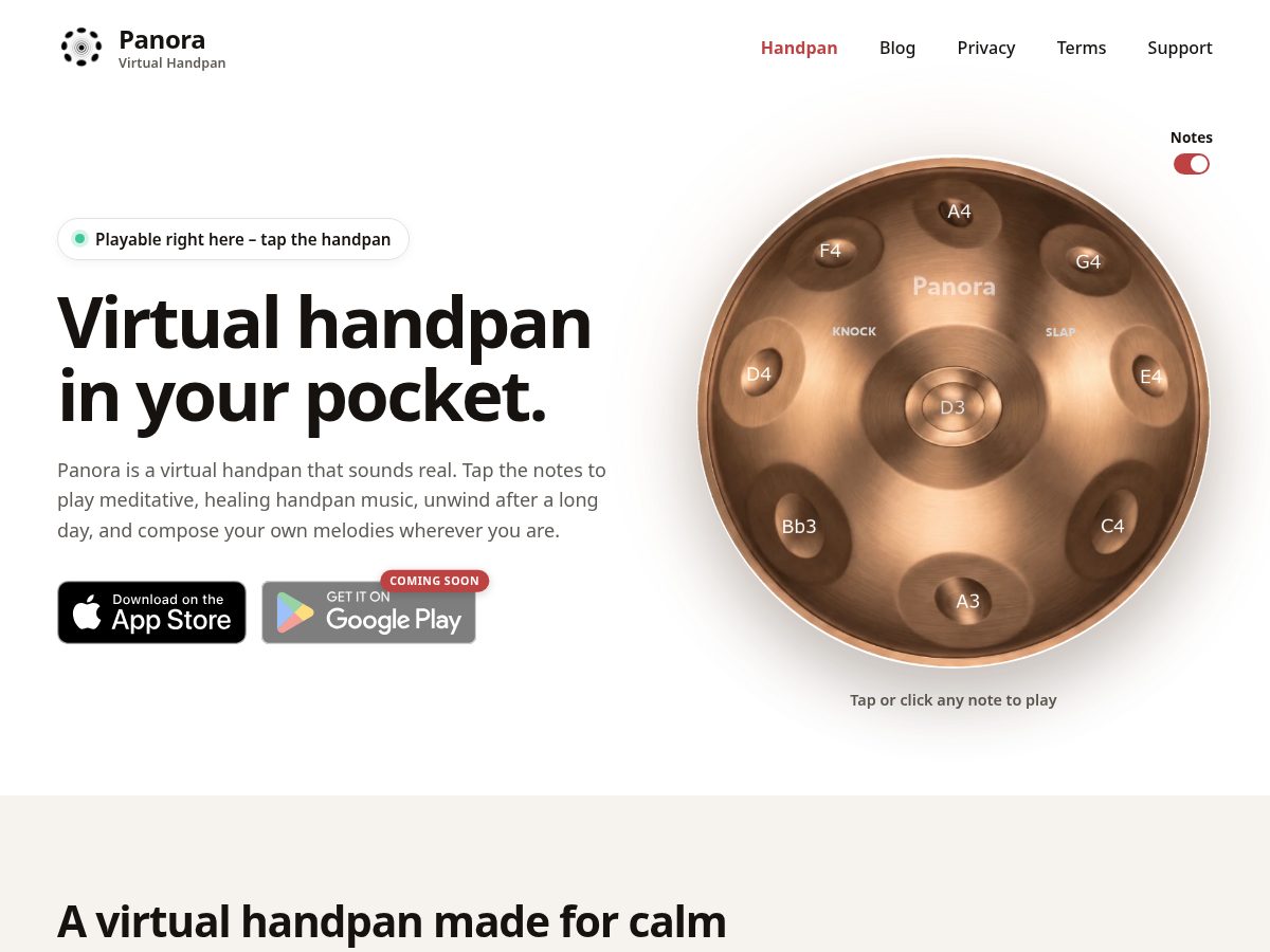 Landing-page snapshot of panoravh.com