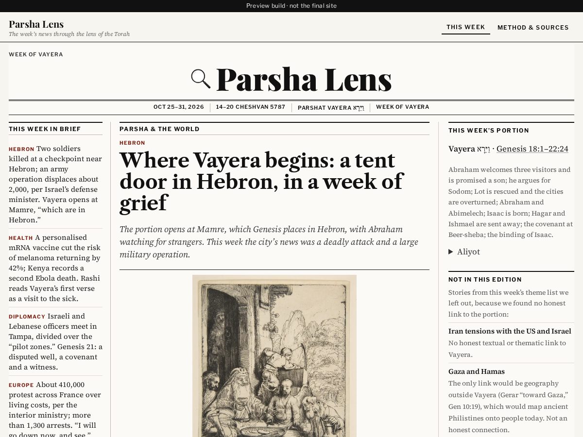 Landing-page snapshot of parshalens.org
