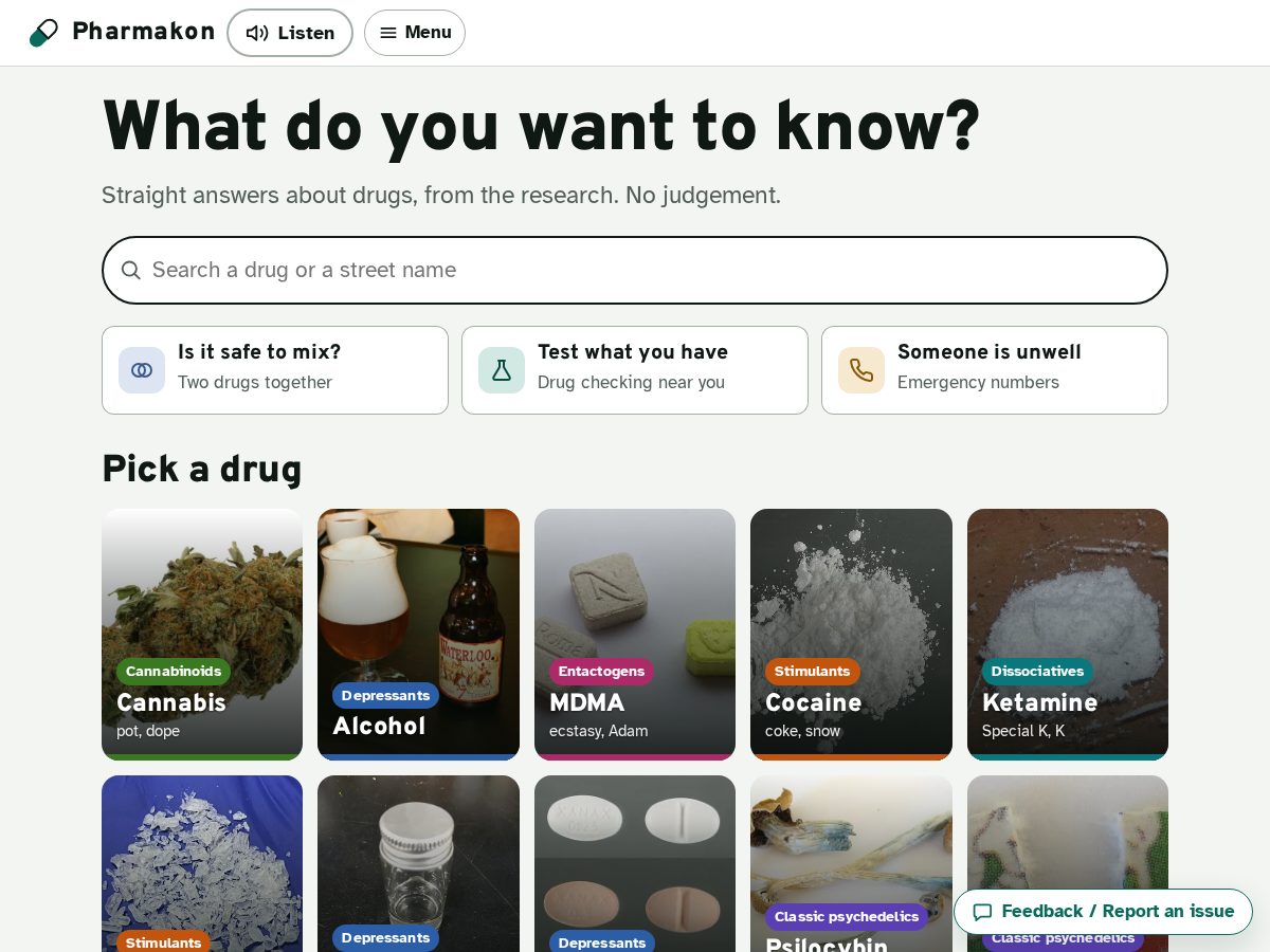 Landing-page snapshot of pharmakon.world