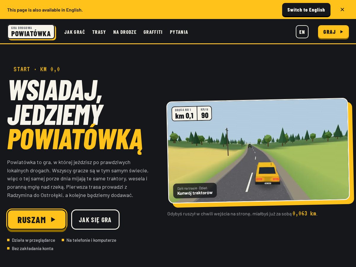 Landing-page snapshot of powiatowka.com