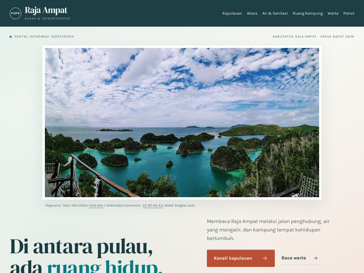 Landing-page snapshot of pupr-rajaampat.org