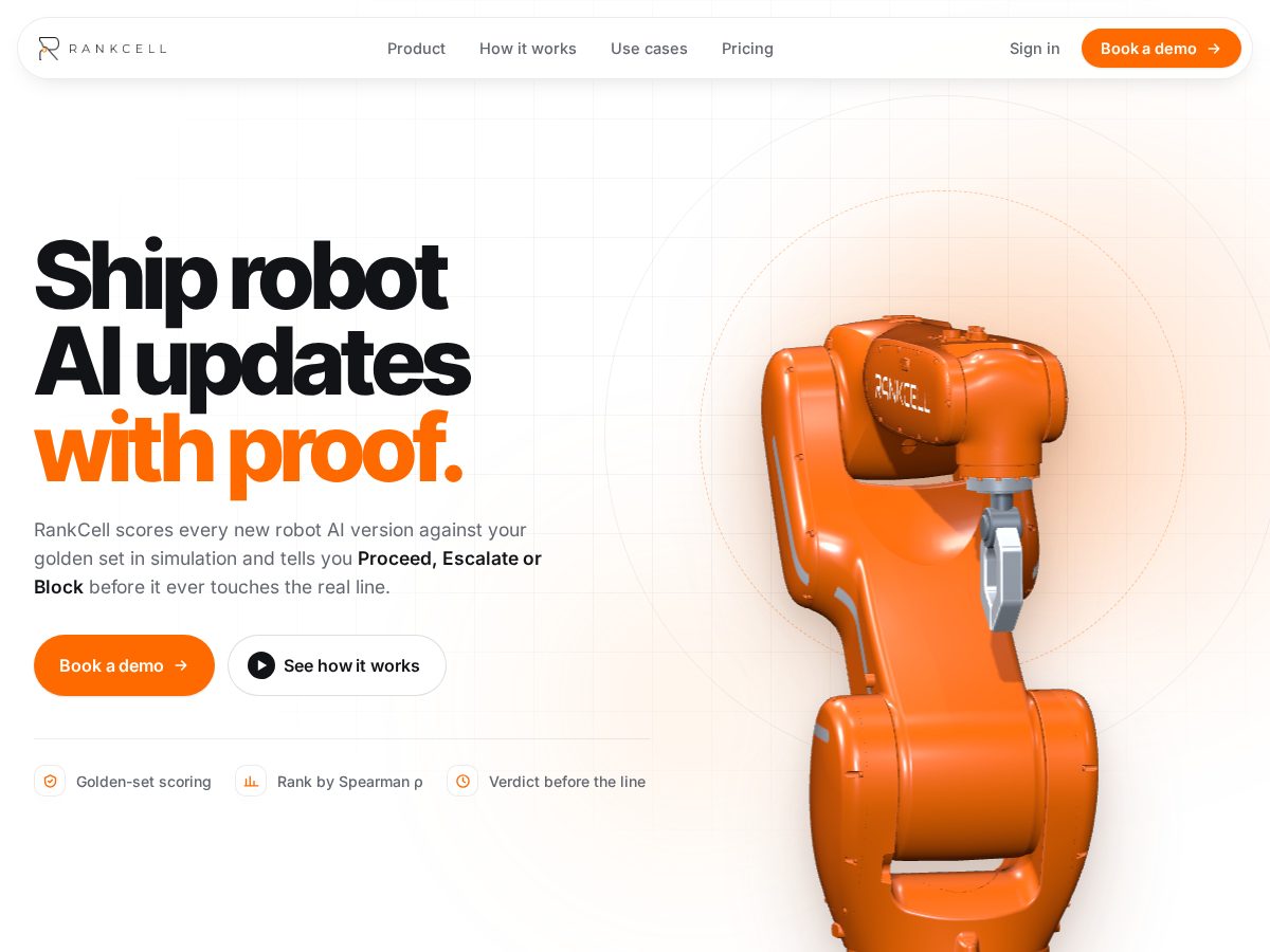 Landing-page snapshot of rankcell.tech