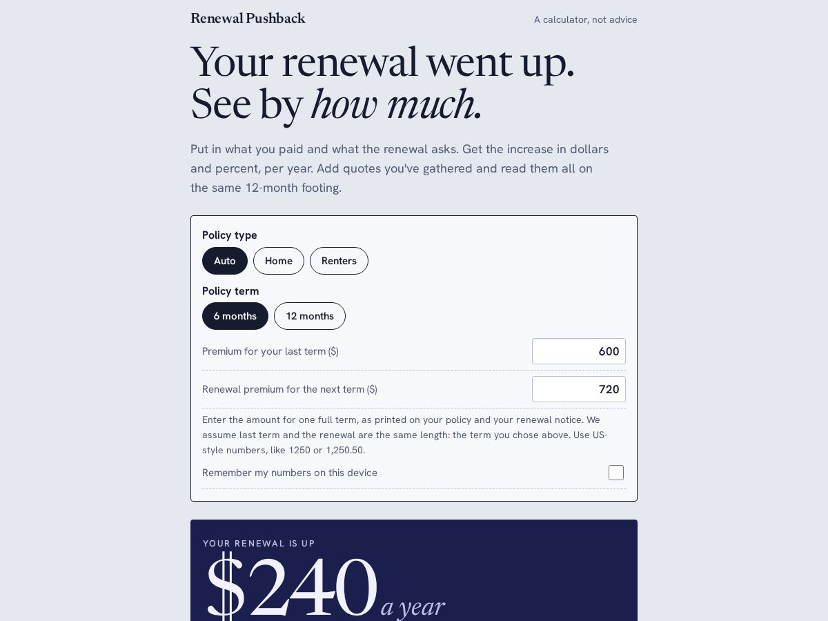 Landing-page snapshot of renewalpushback.com