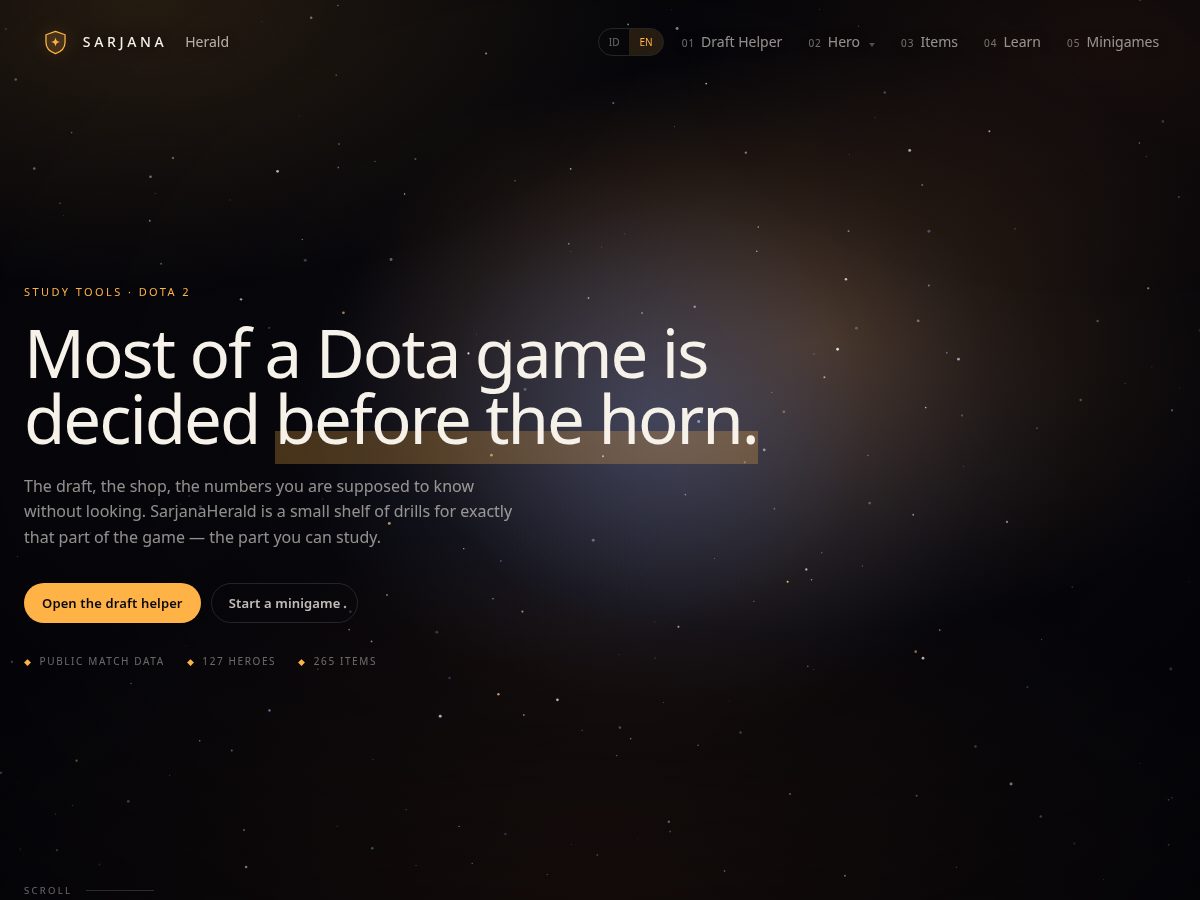 Landing-page snapshot of sarjanaherald.com