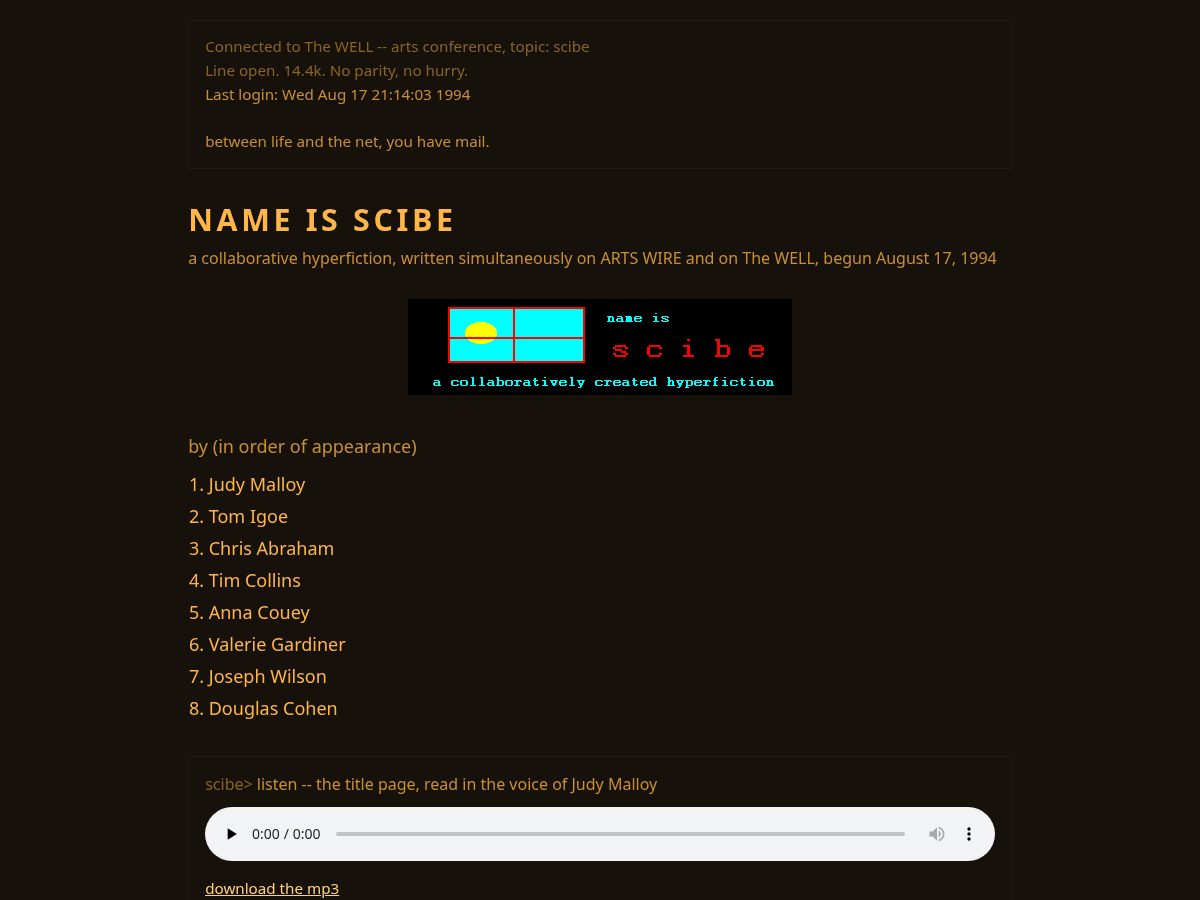 Landing-page snapshot of scibe.org