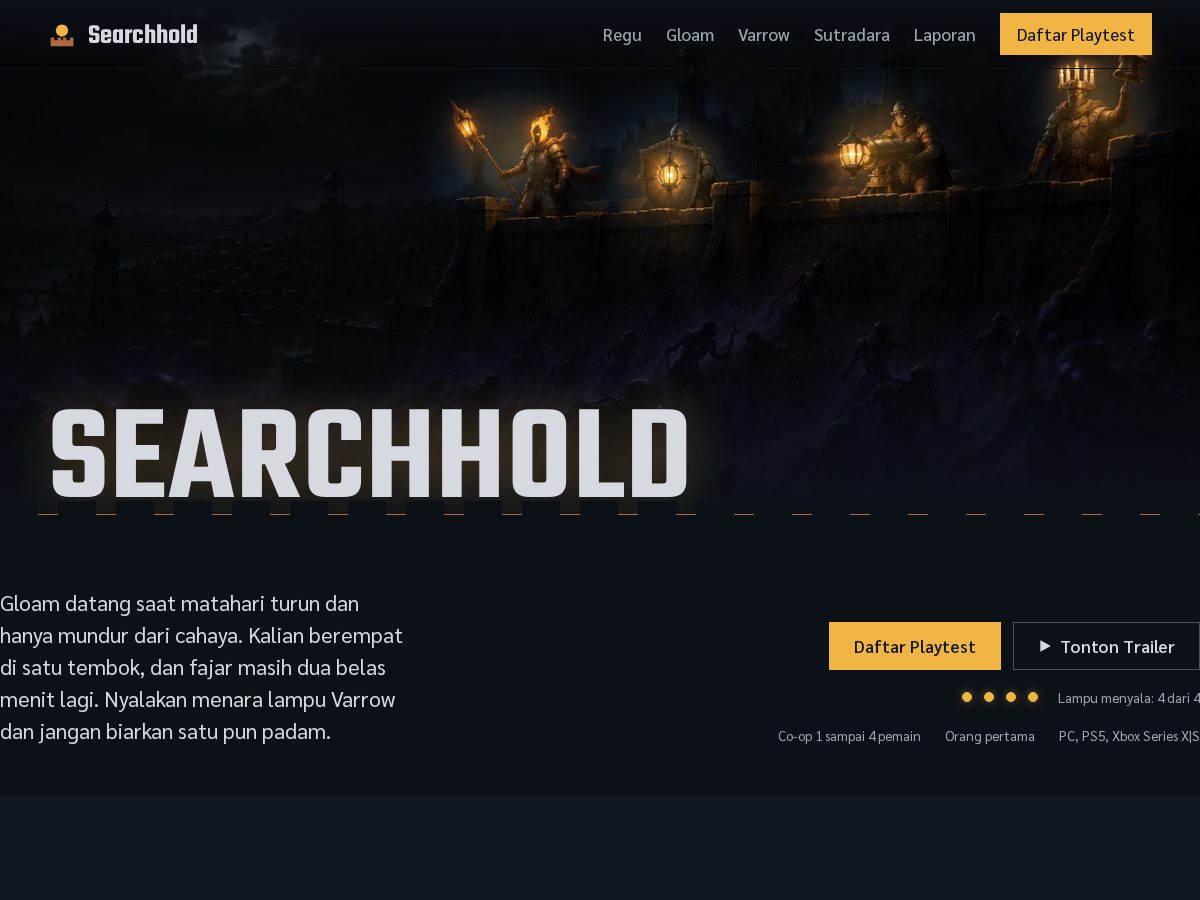 Landing-page snapshot of searchhold.com