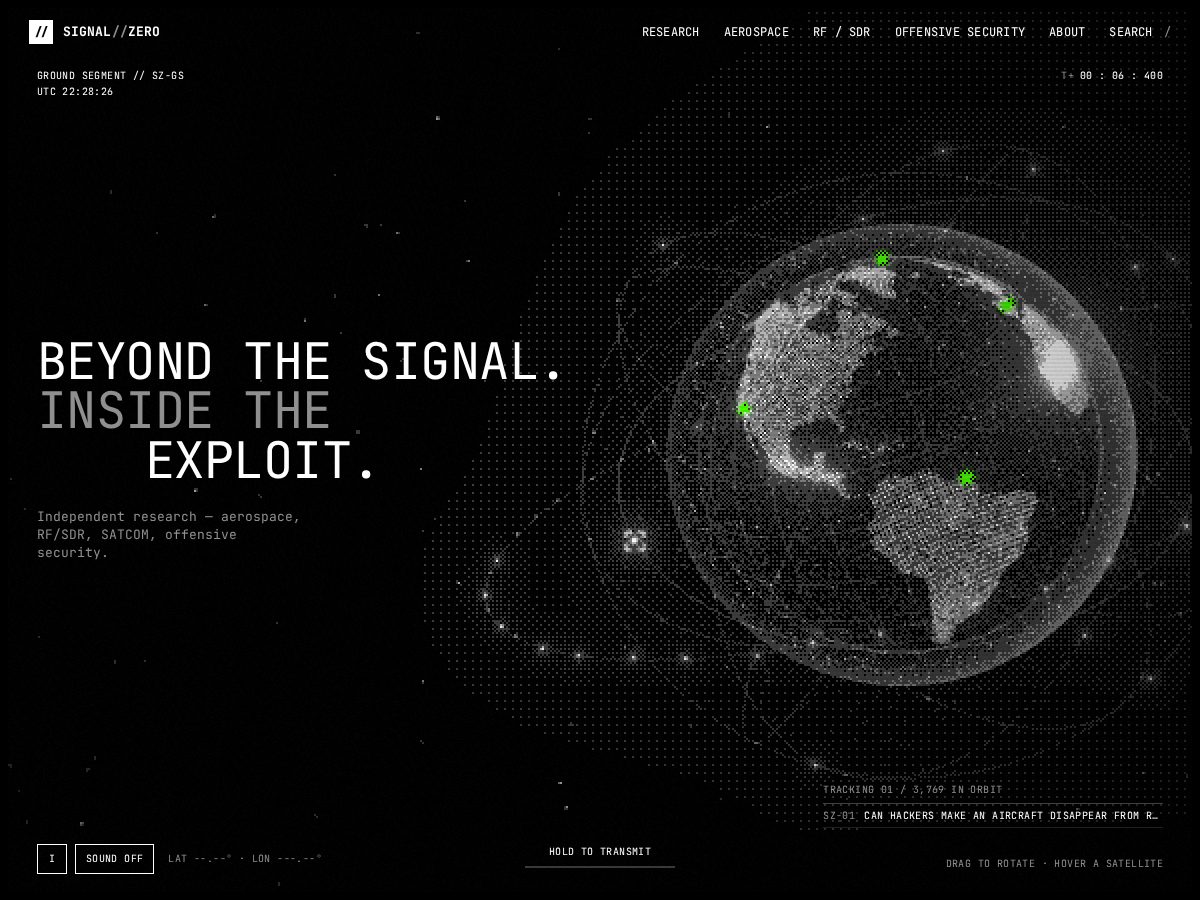 Landing-page snapshot of signalzero.cloud