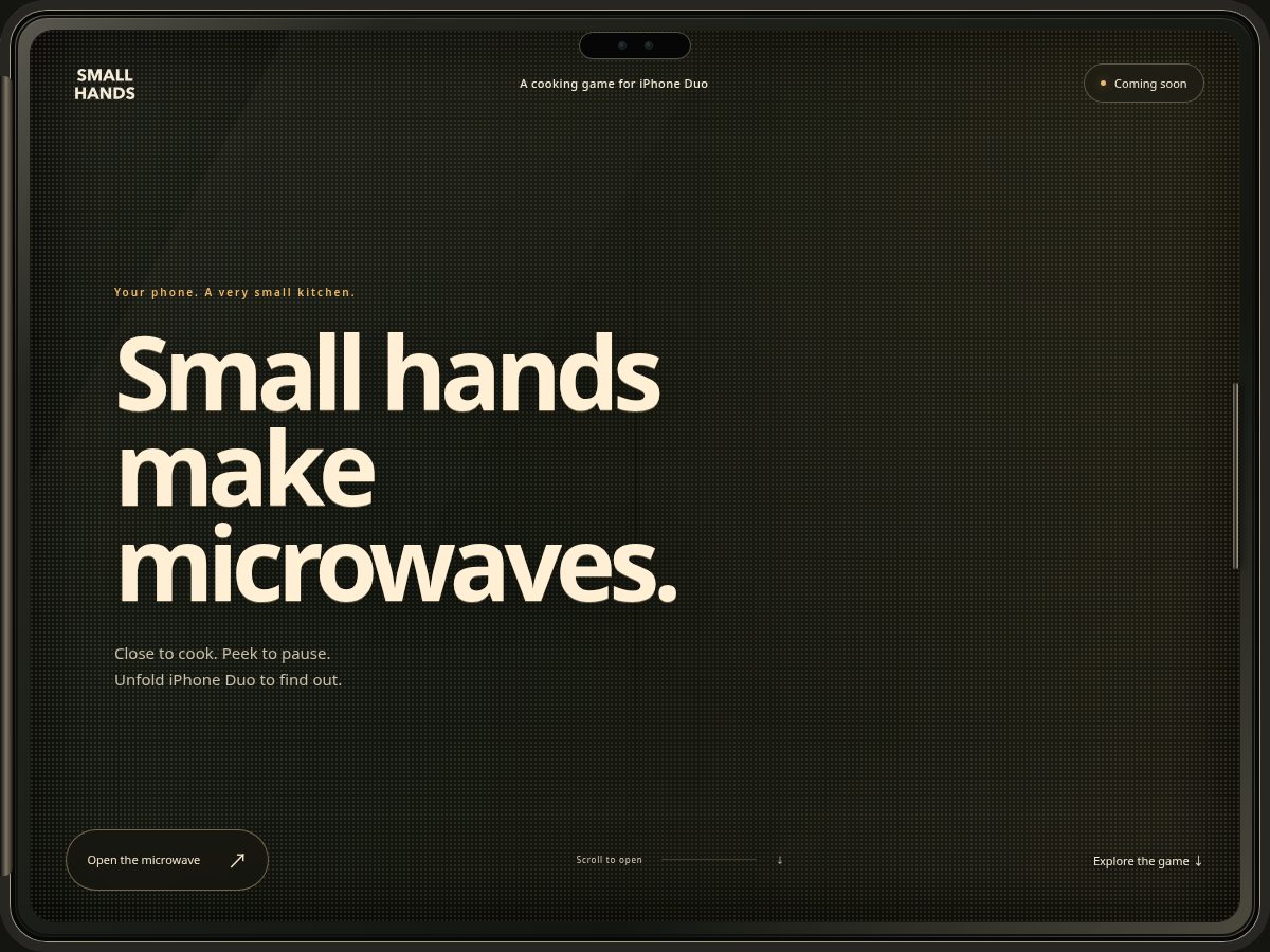 Landing-page snapshot of smallhands.app