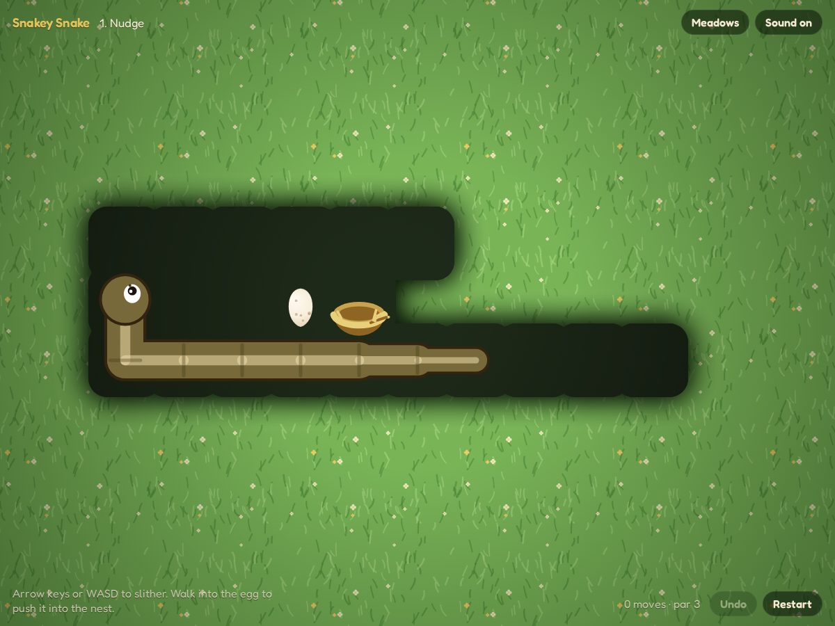 Landing-page snapshot of snakeysnake.app