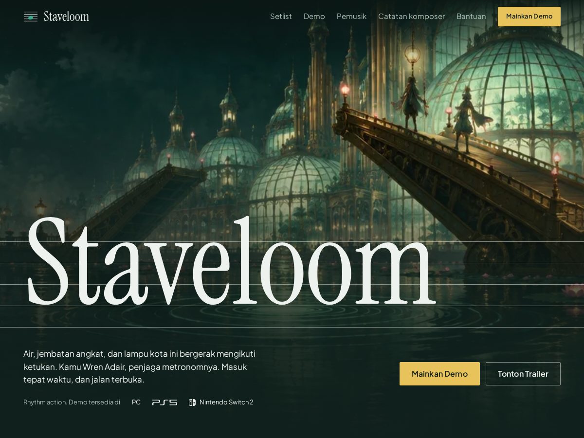Landing-page snapshot of staveloom.com