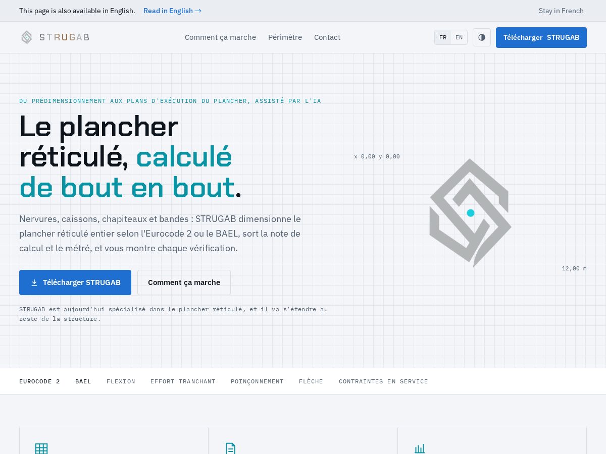 Landing-page snapshot of strugab.com