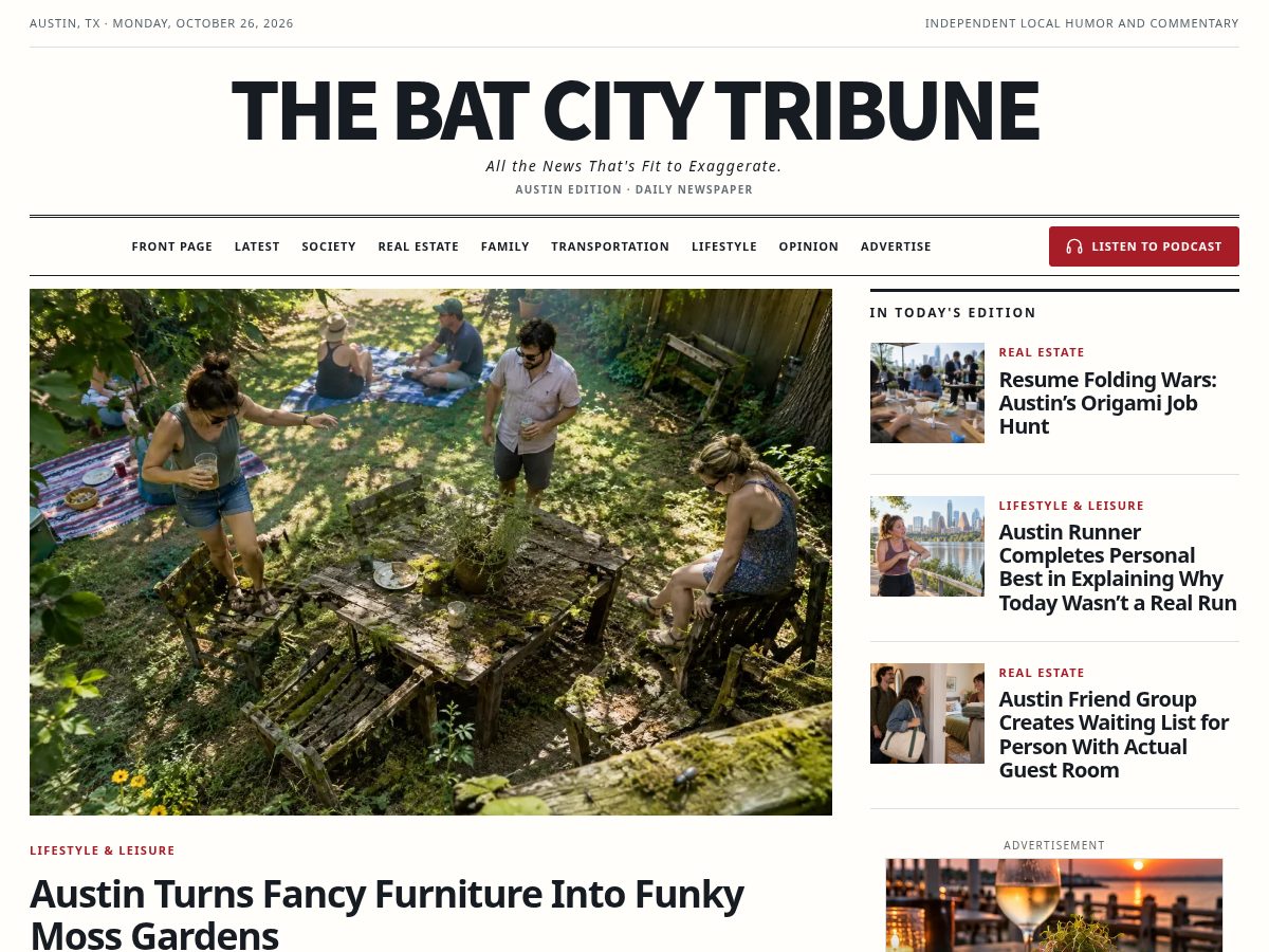 Landing-page snapshot of thebatcitytribune.com