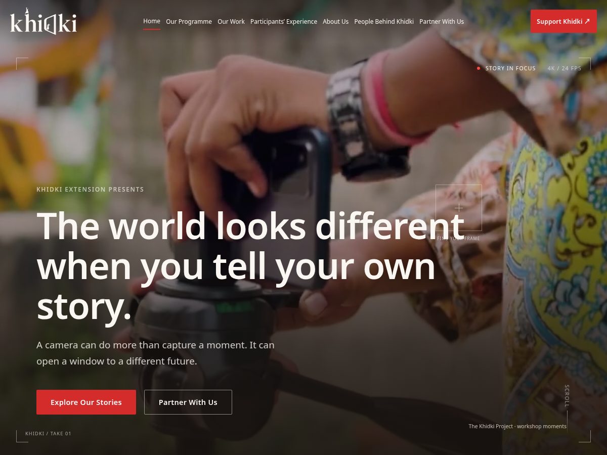 Landing-page snapshot of thekhidkiproject.live