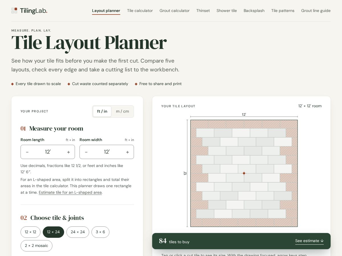 Landing-page snapshot of tilinglab.com