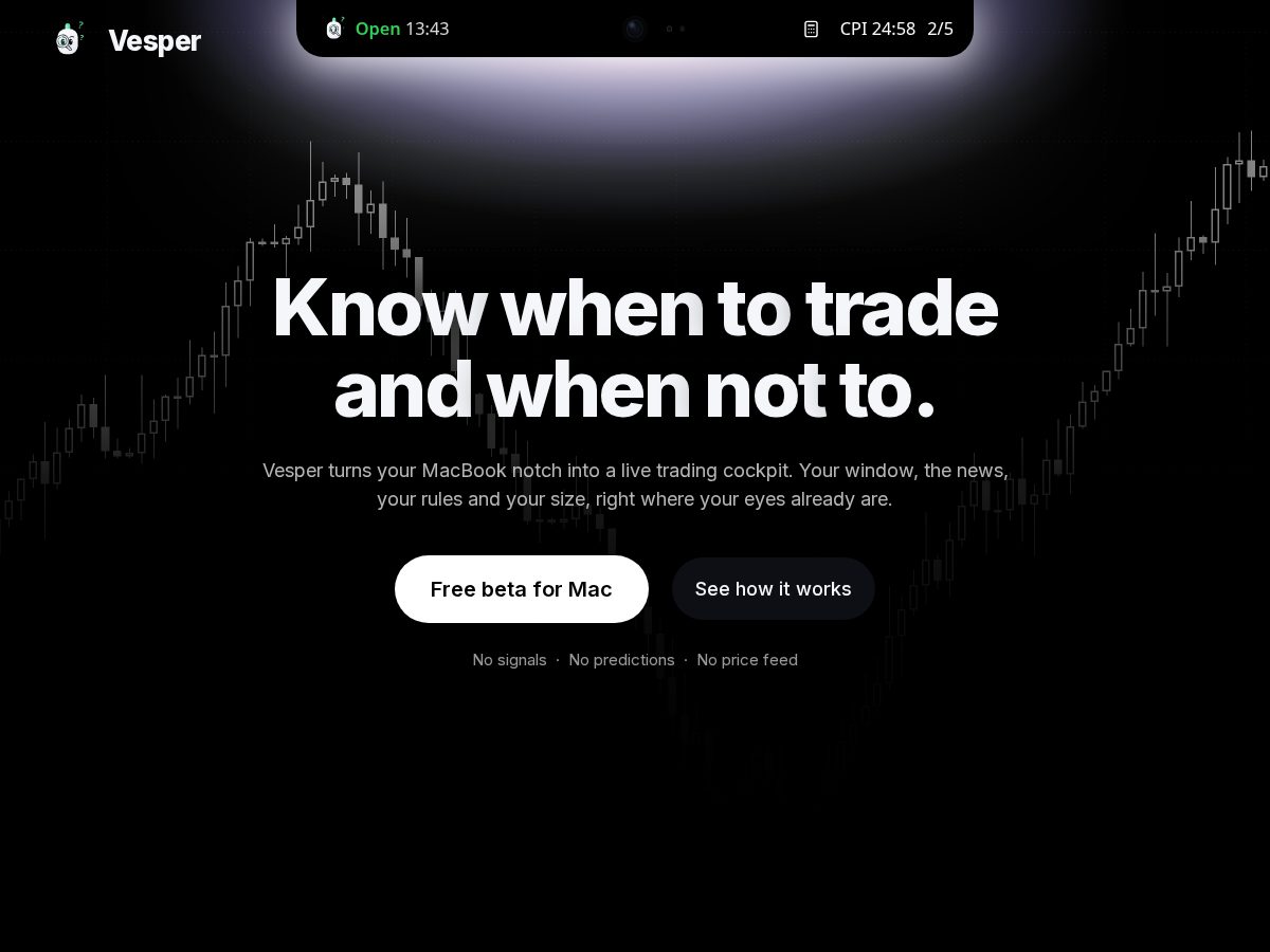 Landing-page snapshot of tradewithvesper.com