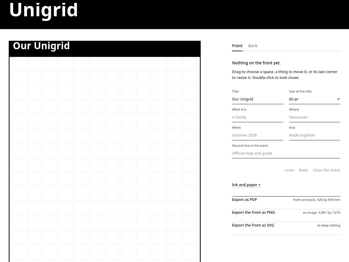 Landing-page snapshot of unigrid.app