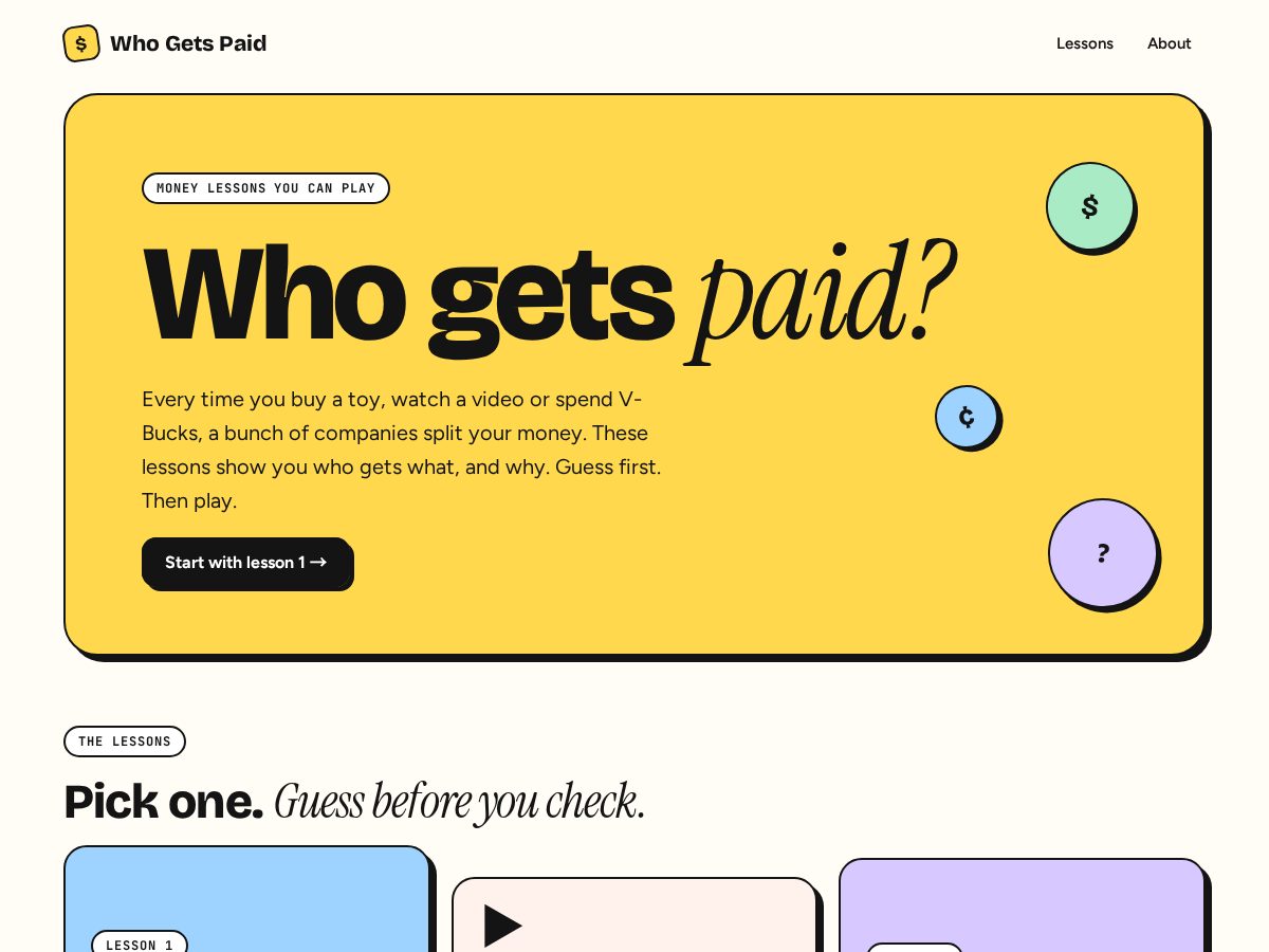 Landing-page snapshot of whogetspaid.org