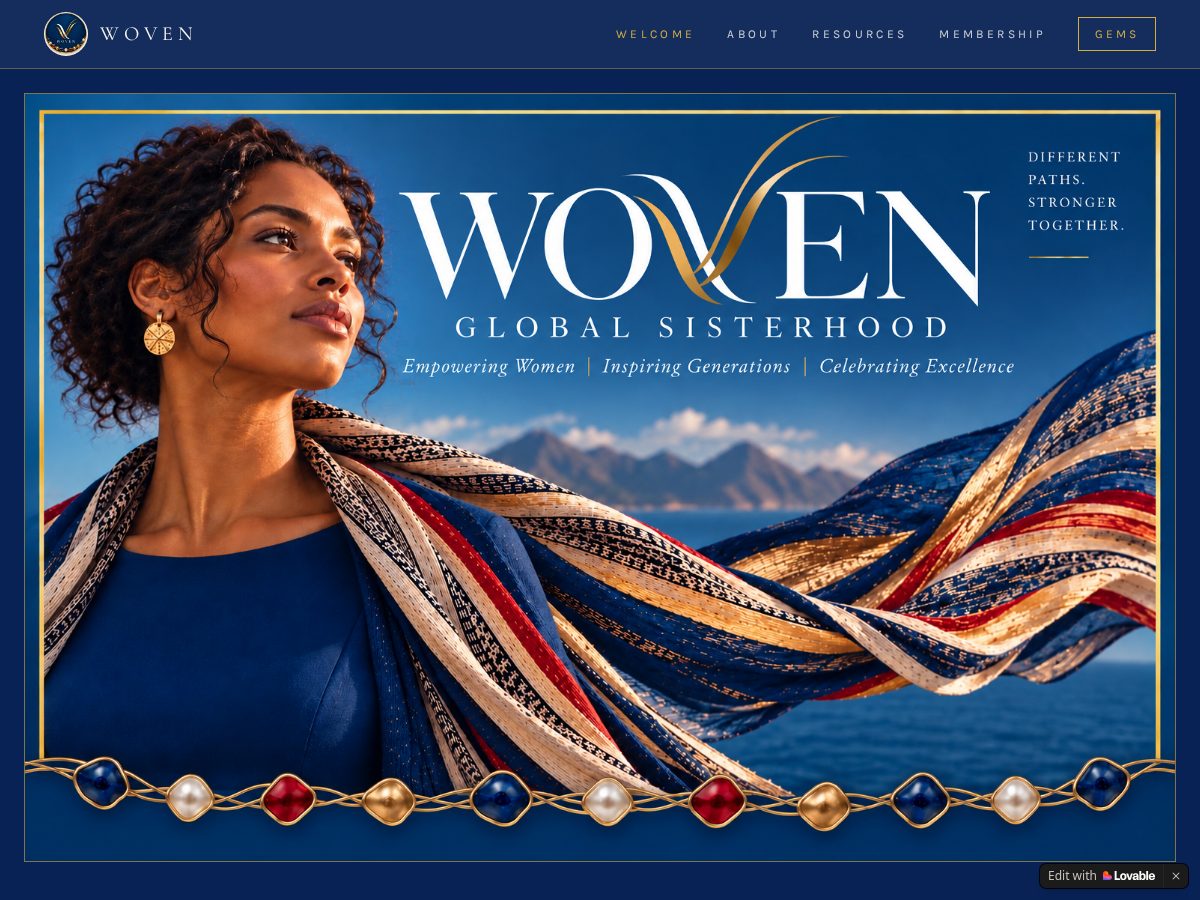 Landing-page snapshot of wovencaboverde.com