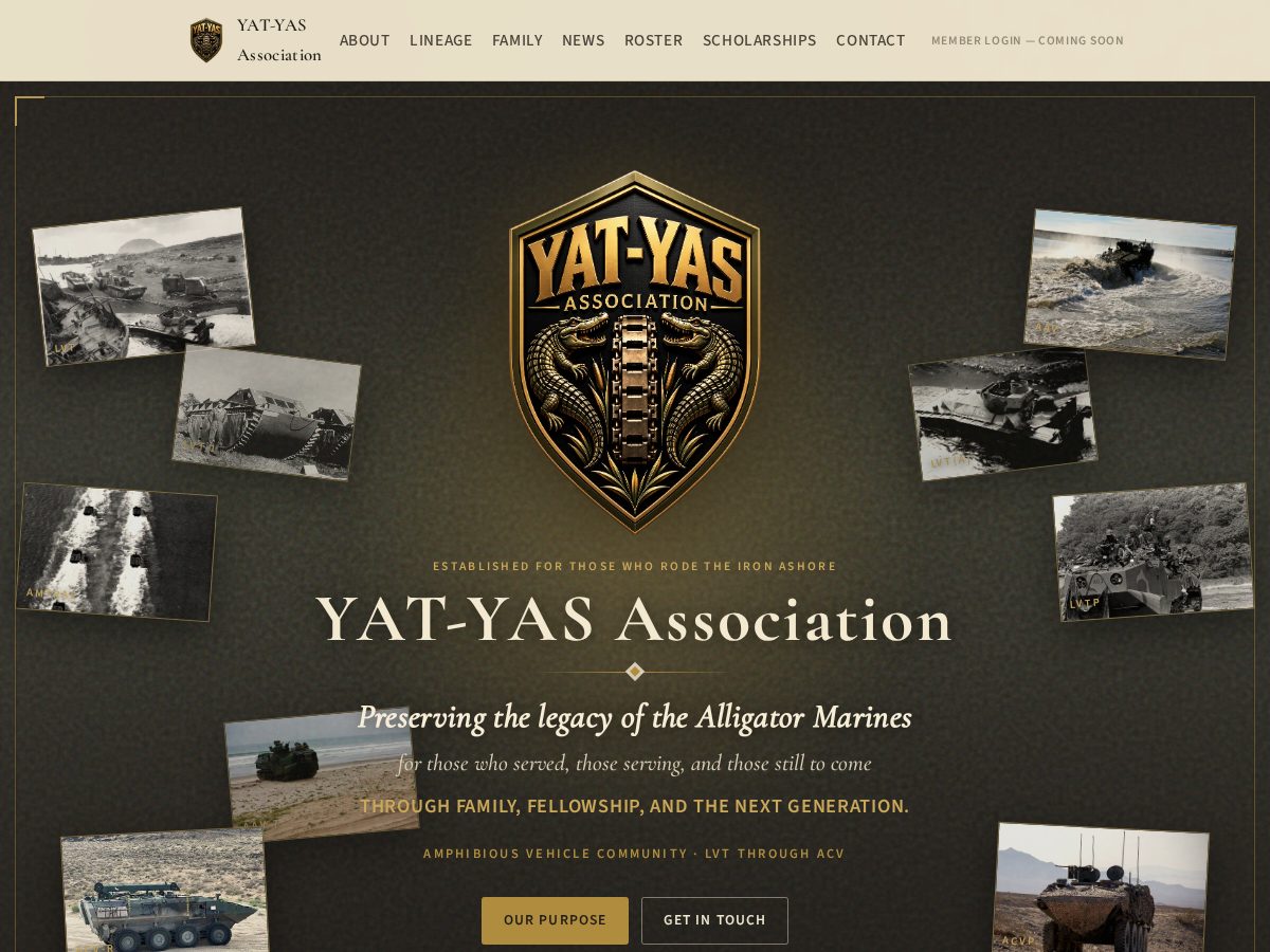 Landing-page snapshot of yatyaslegacy.com