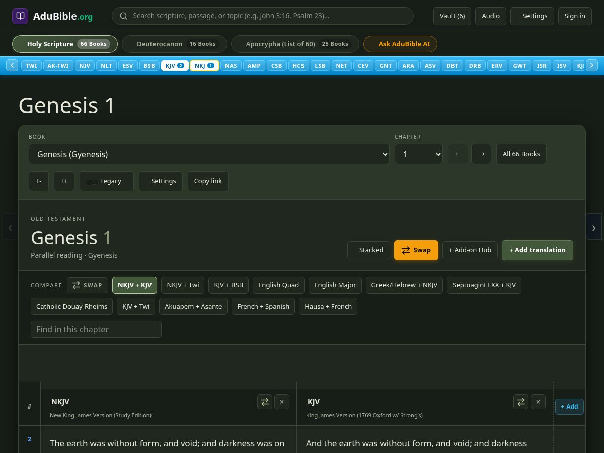 Landing-page snapshot of adubible.app
