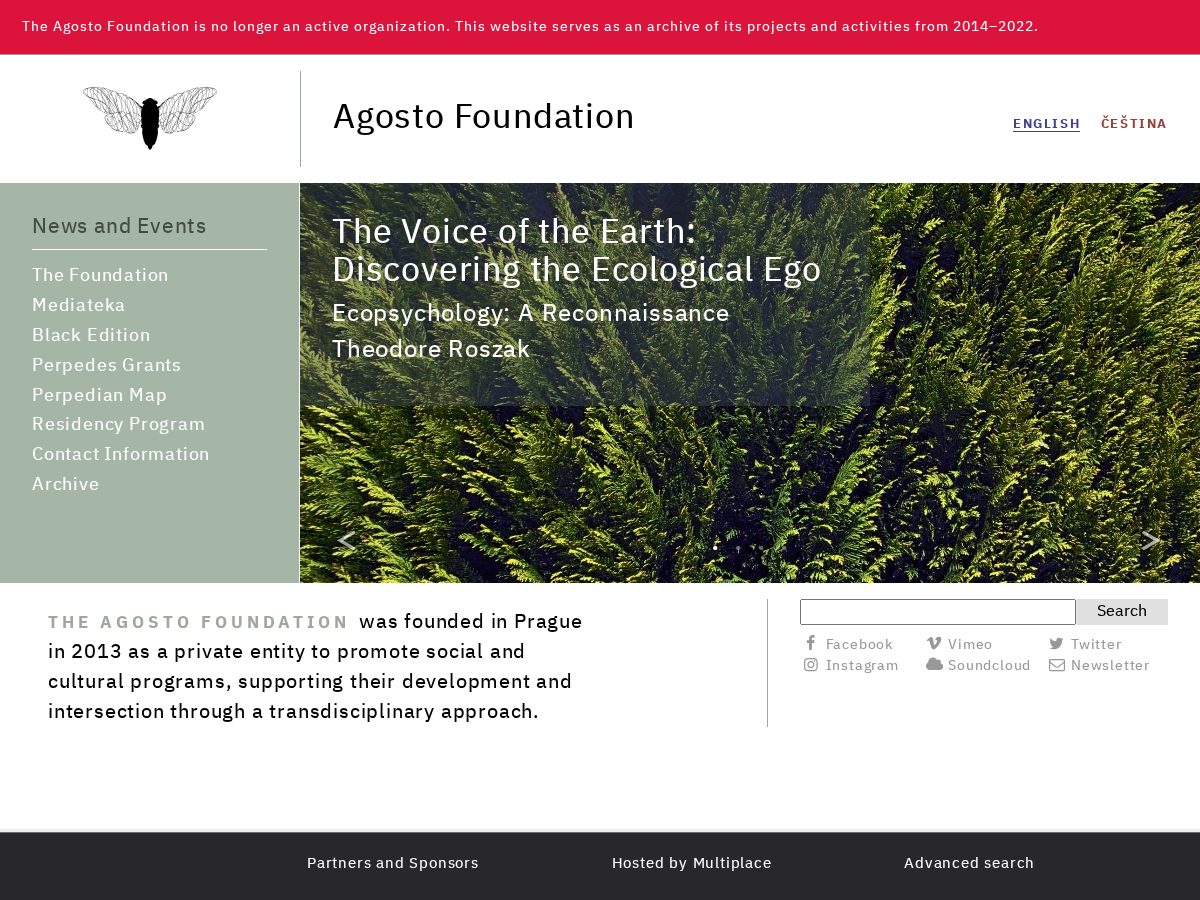 Landing-page snapshot of agosto-foundation.org