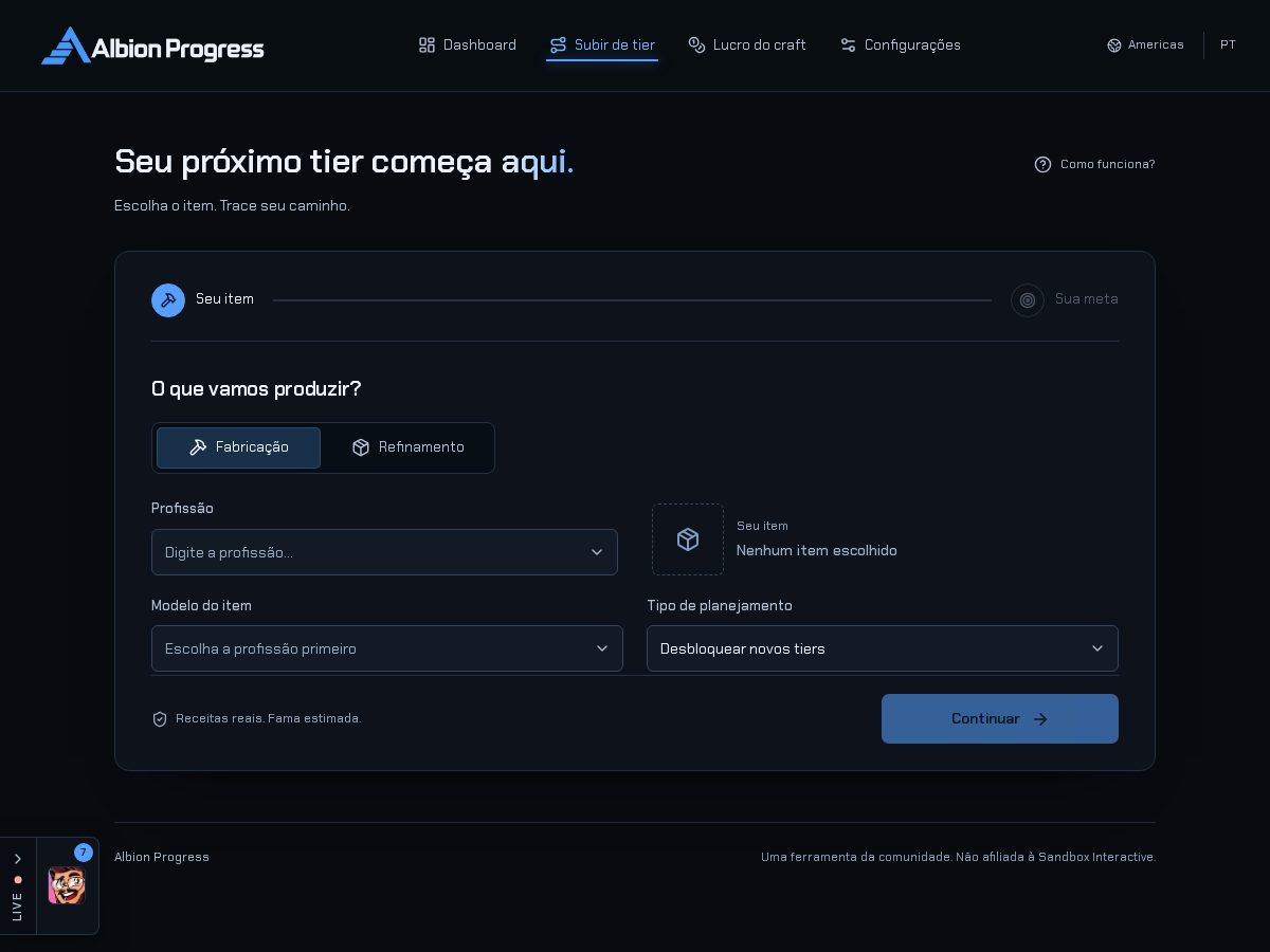 Landing-page snapshot of albionprogress.online