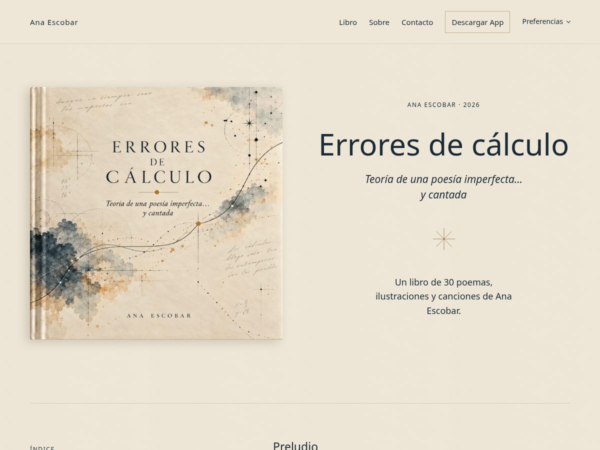 Landing-page snapshot of anaescobar.net