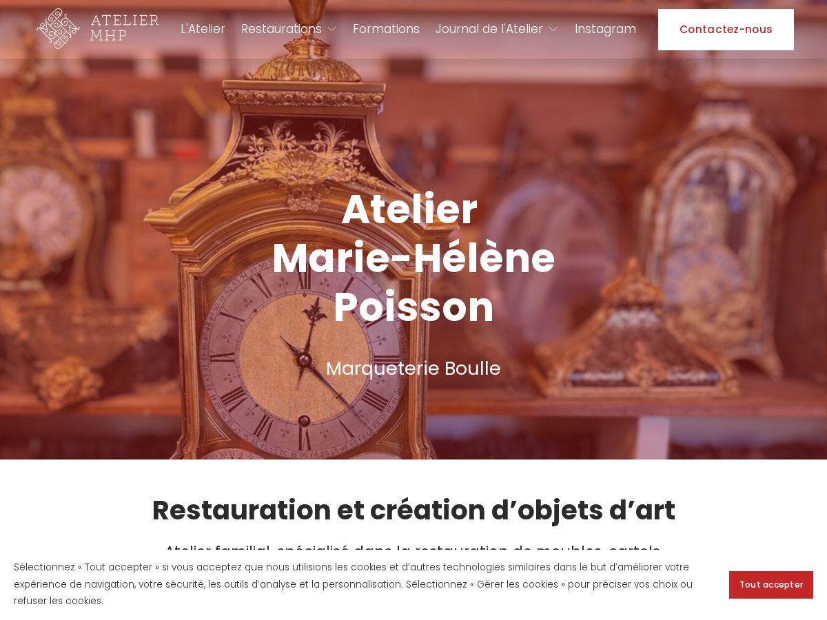 Landing-page snapshot of atelier-mhp.live