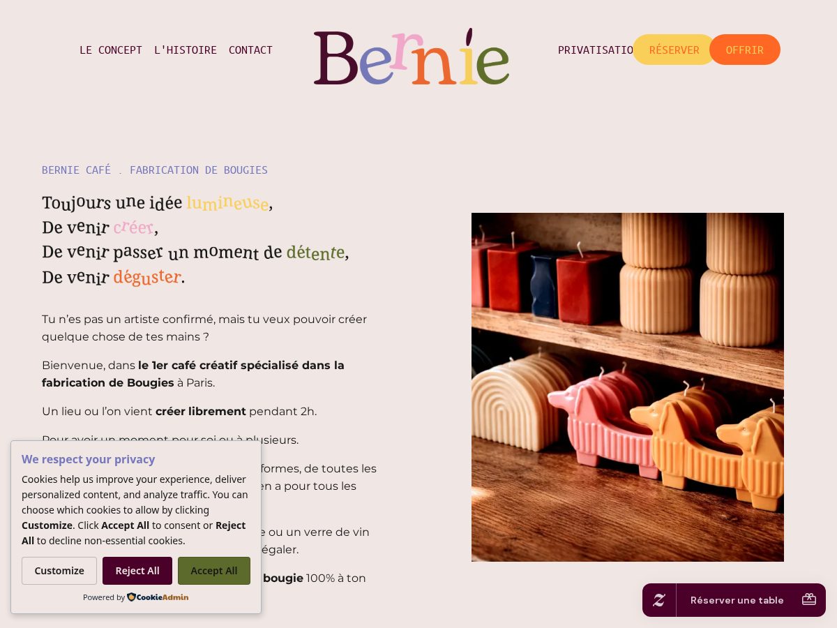 Landing-page snapshot of berniecafe.live