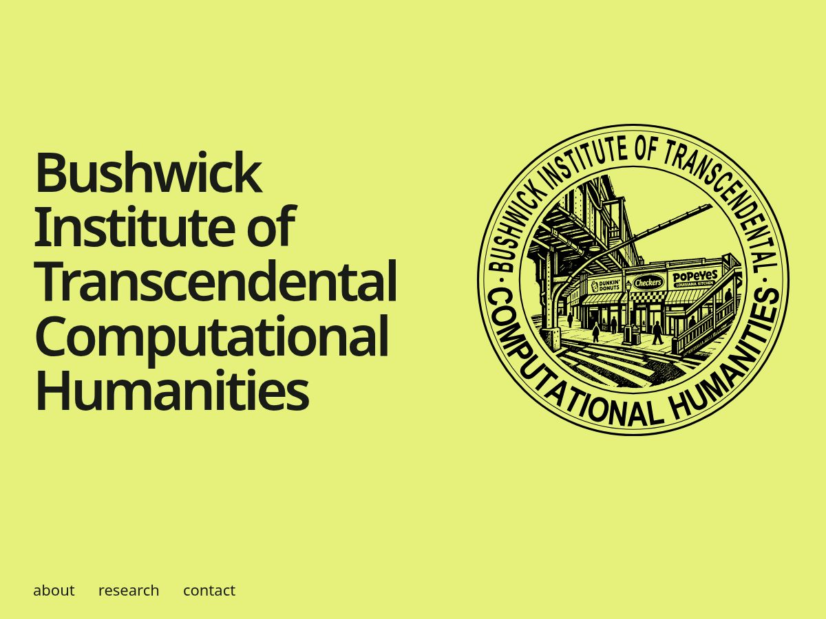 Landing-page snapshot of bushwick.institute