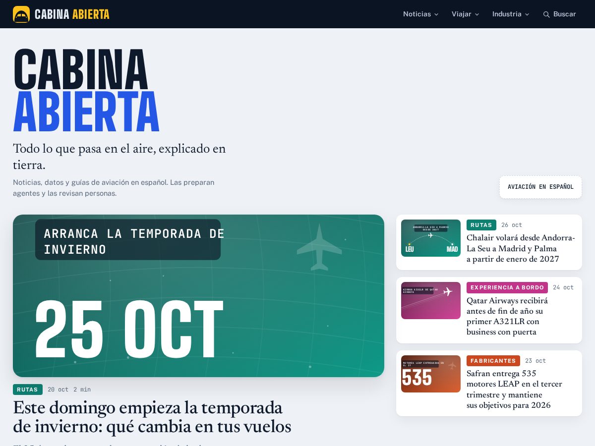Landing-page snapshot of cabinaabierta.org